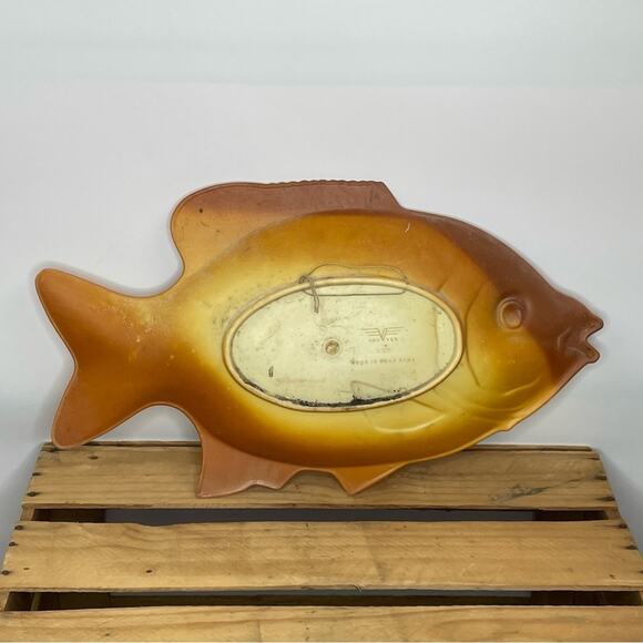 Hoover fish wall hanging tray plates vintage collectable set of 2 - Picture 4 of 16